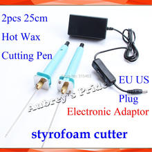 2Pcs 25CM Craft Hot Knife Styrofoam Cutter CUTS FOAM, KT Board WAX Cutting Machine+Voltage Transformer Adaptor Pen US EU Plug 2024 - buy cheap
