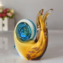 Colored Glaze Snail Ornaments Living Room Desktop Decor Nordic Style Glass Crafts Birthday Gifts Home Decoration Accessories 2024 - buy cheap