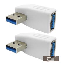Белый 90D USB 3,0 Мужской и женский вертикальный левый угловой адаптер для Retina Mac-Book 2024 - купить недорого