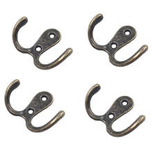 Vintage Pot Hanger Hooks,Alloy Handbag Hanger Hooks,Wall Door Bath Double Prong Coat Hook,Furniture Hardware,Bronze,20Pcs 2024 - buy cheap