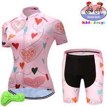 Conjunto de ropa de ciclismo para niños, camisetas de ciclismo transpirables, pantalones cortos de manga corta, traje de bicicleta, novedad de verano 2022 2024 - compra barato