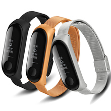 Correa de Metal para Xiaomi Mi band 3, pulsera de acero inoxidable sin tornillo, para pulsera inteligente mi band 3 2024 - compra barato