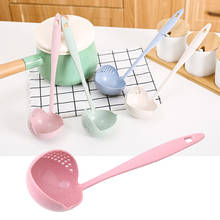 Hot Selling 2 in 1 Long Handle Soup Spoon Home Strainer Cooking Colander Kitchen Scoop Plastic Ladle Tableware 2024 - buy cheap