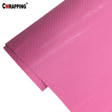 152cm Pink 4D Carbon Fiber Texture Vinyl Car Wrap Sticker Decal Film Waterproof DIY For Auto Motorcycle Car Styling Accessories 2024 - buy cheap