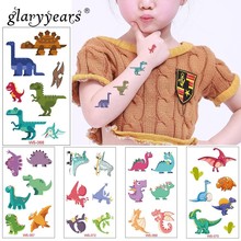 glaryyears 1 Sheet Dinosaur Makeup Temporary Tattoo Sticker Cute Fake Tatoo Flash Tatto Waterproof Small Body Art For Children 2024 - buy cheap