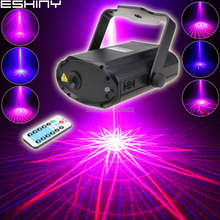 ESHINY-miniproyector láser rojo y azul, 12 patrones, para fiesta familiar, fiesta, Navidad, escenario, DJ, espectáculo de luz ambiental, T24D4 2024 - compra barato