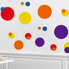 Colorful Round Confetti Polka Dots Wall Stickers Circle Vinyl Decals Wall Sticker for Living Room Decor 2024 - buy cheap