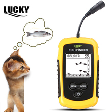 Lucky Рыбалка эхолот Fishfinder рыболокаторы для льда Рыбалка Sonar сенсор портативный оригинальный кабель FF1108-1-100 м 0,7 2024 - купить недорого
