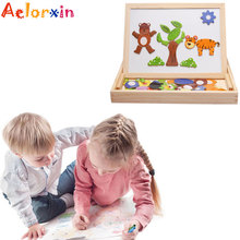 Baby Toys Wooden Animal Wooden Children Puzzle Writing Magnetic Drawing Board Blackboard Learning Education Board Toys For Kids 2024 - buy cheap