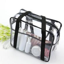 Bolsa de maquiagem em pvc transparente, bolsa organizadora de maquiagem para mulheres, de grande capacidade, para cosméticos e viagens 2024 - compre barato