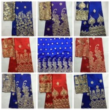 African George Lace Fabrics High Quality Nigerian Lace Fabric With the blouse For Wedding Beaded Lace Fabric light white+red 2024 - buy cheap