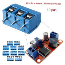 10pcs 5mm KF-301 3 Pin Blue Screw Terminal Connector PCB Mount Block Screw Terminal NF Connector 2024 - buy cheap