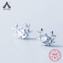 Brinco minimalista de diamantes prata esterlina 100% 925, preço de fábrica, joias finas para mulheres 2024 - compre barato