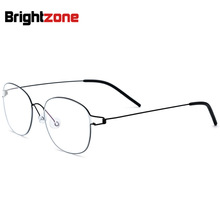 Armação óptica de titânio para óculos, armação masculina completa 15.2g, óculos de tamanho grande 53-18-145mm 2024 - compre barato