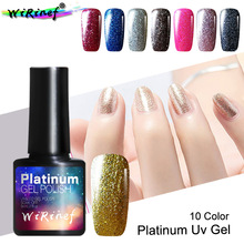 Wirinef-esmalte em gel platinado para unhas, 8ml, brilhante, efeito super brilhante, cola para unhas, gel uv e led 2024 - compre barato