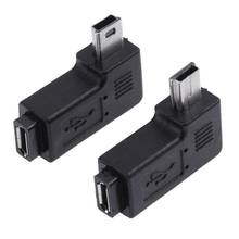 2pcs 90 Degree Micro USB Female to Mini USB Male Adapter Connector 2024 - buy cheap