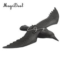 MagiDeal Realistic Flying Hunting Crow Decoy Pest Control Garden Scarer Scarecrow Realistic Hawk Ornament for Outdoor Hunting 2024 - buy cheap