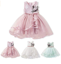 Flor Kid Criança Do Bebé Vestido Sem Mangas Princesa Tutu Lace Vestidos de Casamento 2024 - compre barato