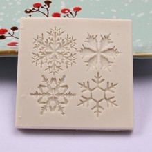 Molde de pastel de silicona en forma de copo de nieve molde de hornear para jabón de Chocolate caramelo de Navidad Fondant herramientas de decoración de pasteles 2024 - compra barato