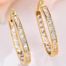 Wedding Party Lady Classic Full Drill Jewelry U Shape Geometric Shining Earring Buckle Stud Earrings Fashion Earring for Women 2024 - buy cheap
