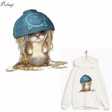 Pulaqi Instant Noodles Naughty Cat Iron On Transfers Patches Greedy-guts Heat Thermal Transfer For Kids Clothes DIY Decoration F 2024 - buy cheap