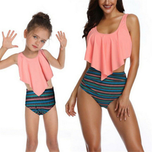 Family Matching Swimsuit Floral Bikini Set Women Girl Swimwear Bikini Bathing Suit Ladies Swimwear Children Swimsuit Beachwear 2024 - buy cheap