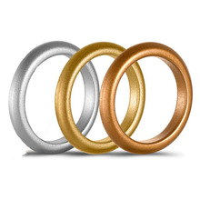 Anel de silicone grau alimentício 3mm, borracha brilhante esportiva par de anéis para mulheres homens casamento tamanho 4-8 2024 - compre barato