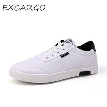 EXCARGO Black Sneakers Men Canvas Casual Shoes 2019 Spring Flats Vulcanize Casual Sneakers For Men White Shoes Sneaker Canvas 2024 - buy cheap