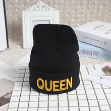 2021 New Gold Queen King Warm Skullies Beanies Knit Hat Skullies Bonnet Hip Hop Hats Men Women Beanie Ski Cap Couple Caps 2024 - buy cheap