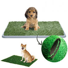 M/L Outdoor Pet Dog Cat Toilet Litter Box Artificial PE Grass Mat Indoor Toilet Potty Trainer Grass Turf Pad Dog Pet Supplie 2024 - buy cheap