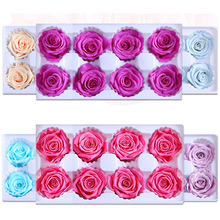 1 Box High Quality Preserved Flowers Flower Immortal Rose 4CM Diameter  Mothers Day Gift Eternal Life Flower Material Gift Box 2024 - buy cheap