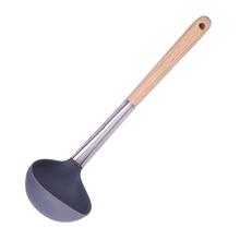 Cuchara de silicona resistente al calor para sopa, utensilio de cocina de mango largo, cuchara de cocina, cuchara para sopa, cucharón para hogar y restaurante, 1 ud. 2024 - compra barato