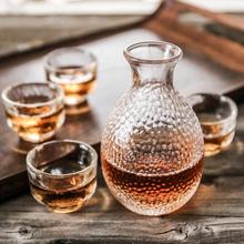 Japanese Flagon Liquor Spirits Cups Suit Sake Pot Creative Crystal Drinking Glass Wine Bottle Cups Set Gift Box Drinking Healthy 2024 - buy cheap