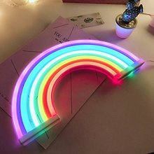 New Cute Rainbow Neon Sign LED Rainbow Light Lamp for Dorm Decor Rainbow Decor Neon Lamp Wall Decor Christmas Neon Bulb Tube 2024 - buy cheap