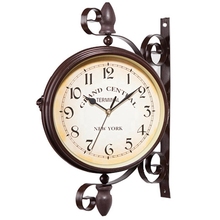 New Watch European Retro Style Clock Innovative Fashion Double-Sided Wall Clock Wall Clock Modern Design 2024 - buy cheap