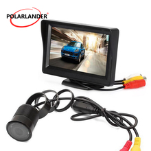 4.3 Inch  Color TFT LCD Display Car Rear View Monitor with 2 Channel Video Input 8LED Rearview Car Camera 2024 - buy cheap