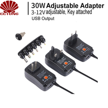 Adaptador de corriente ajustable para cámara de videovigilancia, fuente de carga Universal, salida USB, 30W, CA/CC, 3V, 4,5 V, 5V, 6V, 7,5 V, 9V, 12V, 2A, 2.5A 2024 - compra barato