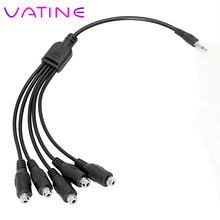 VATINE 5 в 1 кабель-адаптер провода секс-игрушки для пар для пениса кольцо Анальная пробка аксессуары с электрическим током электро стимуляция 2024 - купить недорого