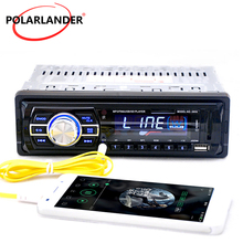 Автомобильный стерео MP3-плеер с дистанционным управлением 1 Din светодиодный/ЖК-дисплей 12 в автомобильный Радио плеер FM SD USB AUX-IN mp3-плеер аудио автомобиля 2024 - купить недорого