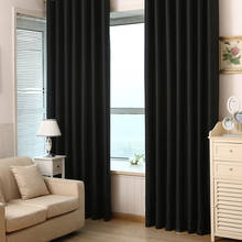 Popangel New High Quality Modern Black Solid Color Living Room Window Half Blackout Curtains 100% Polyester Red Shading Curtain 2024 - buy cheap