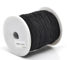 Lovely 1 Roll(120M) Black Elastic Cotton Covered Thread 1mm (B14847) 2024 - buy cheap