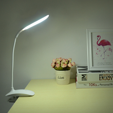 Lámpara Led de escritorio Flexible con Clip recargable, Interruptor táctil, USB, para mesita de noche, protección ocular, atenuador, luz para lectura de libros 2024 - compra barato