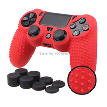 Soft Anti-slip Silicone Rubber Skin Case For SONY Playstation 4 PS4 Slim Pro Gamepad joystick cap Jpytick grip for PS4 2024 - buy cheap