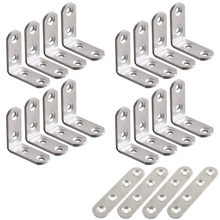 JFBL Hot 20-piece stainless steel holder 16 by 40 x 40 mm 90 degrees right angle L-shaped brackets and 4 pieces of a wide corn 2024 - buy cheap