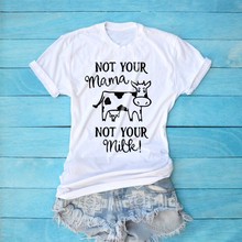 Веганская рубашка, не ваша мама, не ваше молоко, веганская рубашка, права животных, футболка, корова, графика, гранж, эстетика, искусственная кожа 2024 - купить недорого