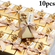 European Style Wedding Gift Packaging Boxes Wedding Supplies Creative Candy Box Gold Carton Box Wedding Candy Boxes 2024 - buy cheap