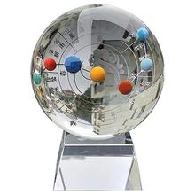 Bola de cristal con sistema Solar en miniatura para decoración del hogar, bola de cristal con grabado láser 3D, esfera de cristal de cuarzo, accesorios de adorno para regalos 2024 - compra barato
