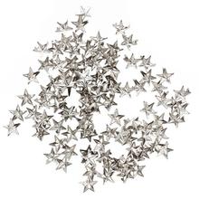 100 X silver star Rivets for bag shoes gloves 10mm Ideal for the decoration of its leather products such as timing belts, bags 2024 - buy cheap