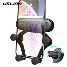USLION Universal Gravity Car Phone Holder Air Vent Mount Stand Clip For Smartphone in Car Holder for iPhone XS XR X Samsung S8 2024 - buy cheap