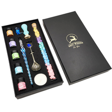 Star Sky  Glass Pen Dip With Macaroon Color  Wax Seal ,gift Box , Birthday Gift 2024 - buy cheap